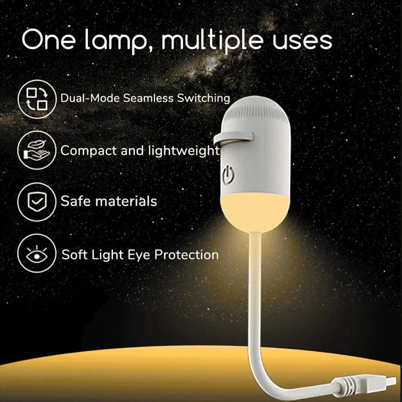 MelixTech Dream Projector, a compact white LED night light with soft warm glow for kids' bedtime comfort.